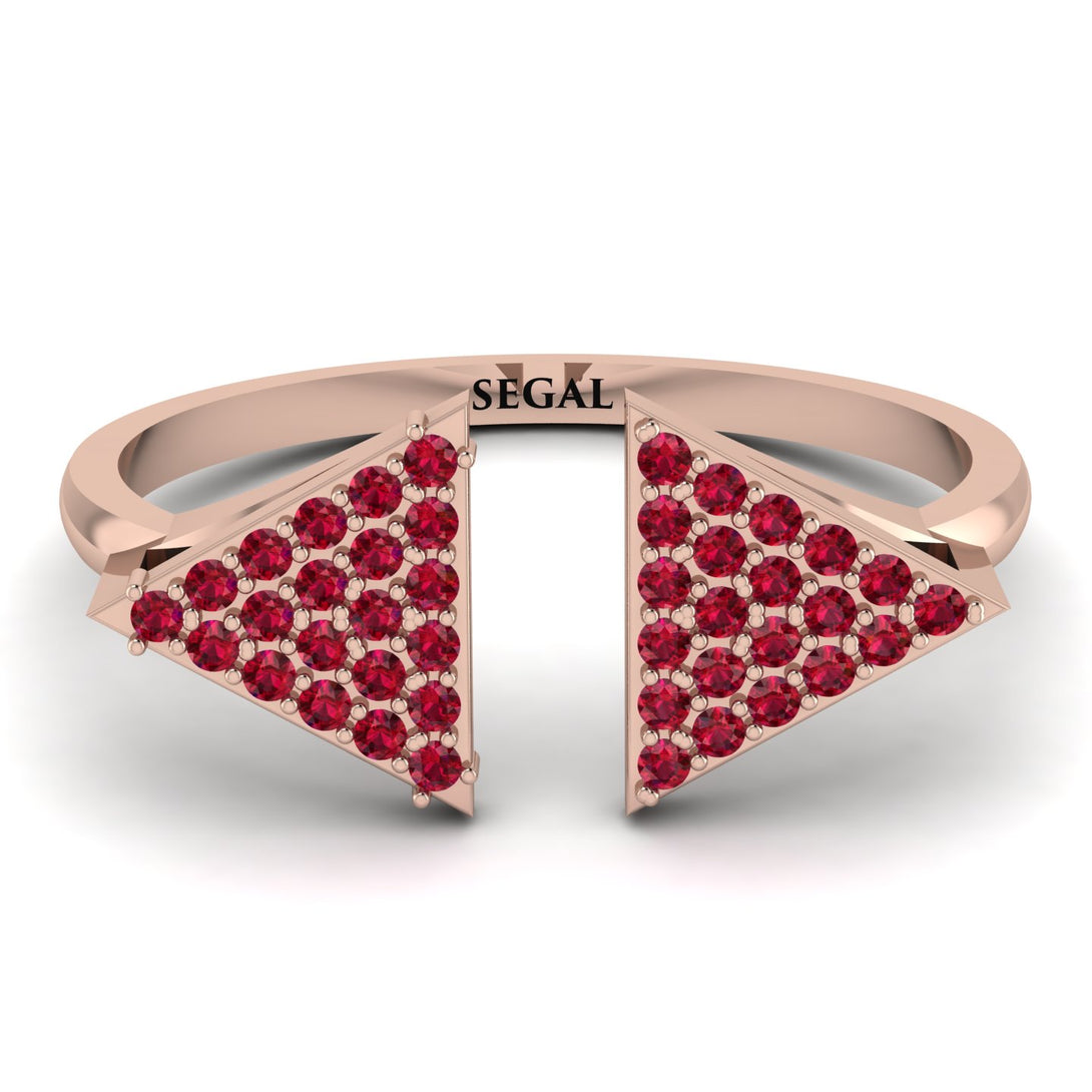 Triangle Open Ruby Ring - Hope No. 11