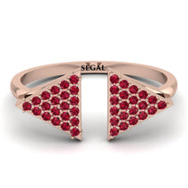 Triangle Open Ruby Ring - Hope No. 11 image 1