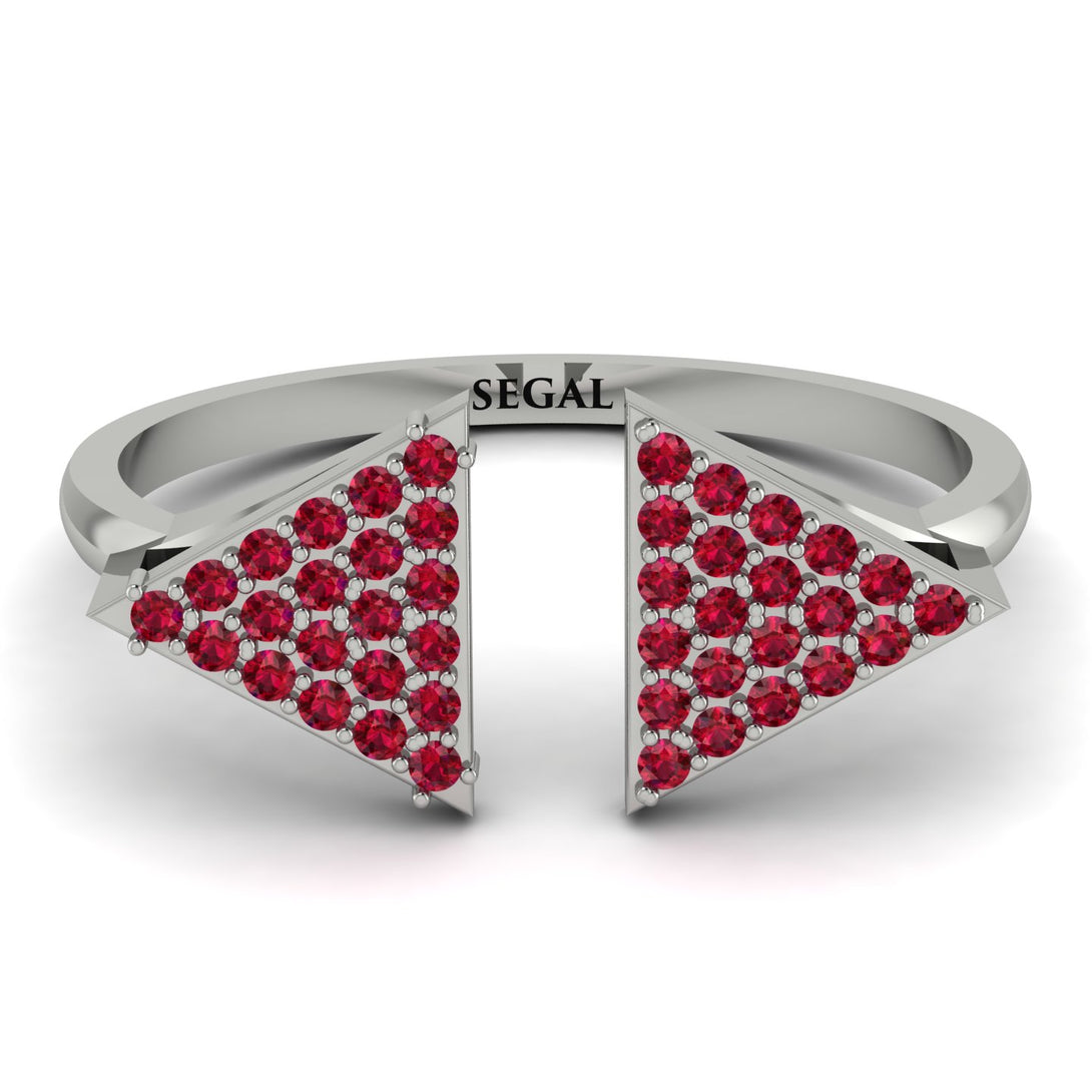 Triangle Open Ruby Ring - Hope No. 12