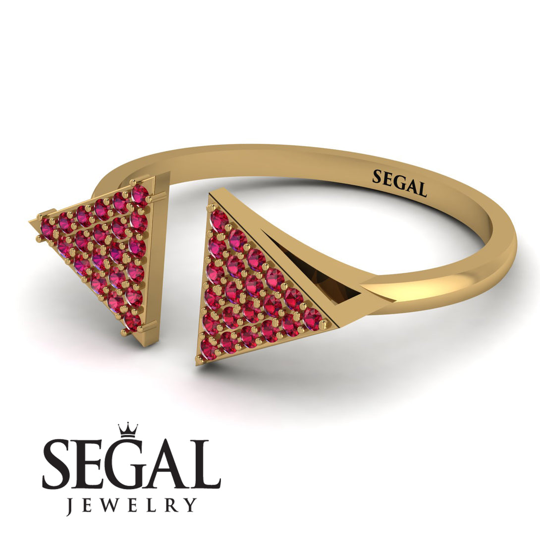 Triangle Open Ruby Ring - Hope No. 10