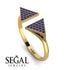 Triangle Open Sapphire Ring - Hope No. 13 image 2