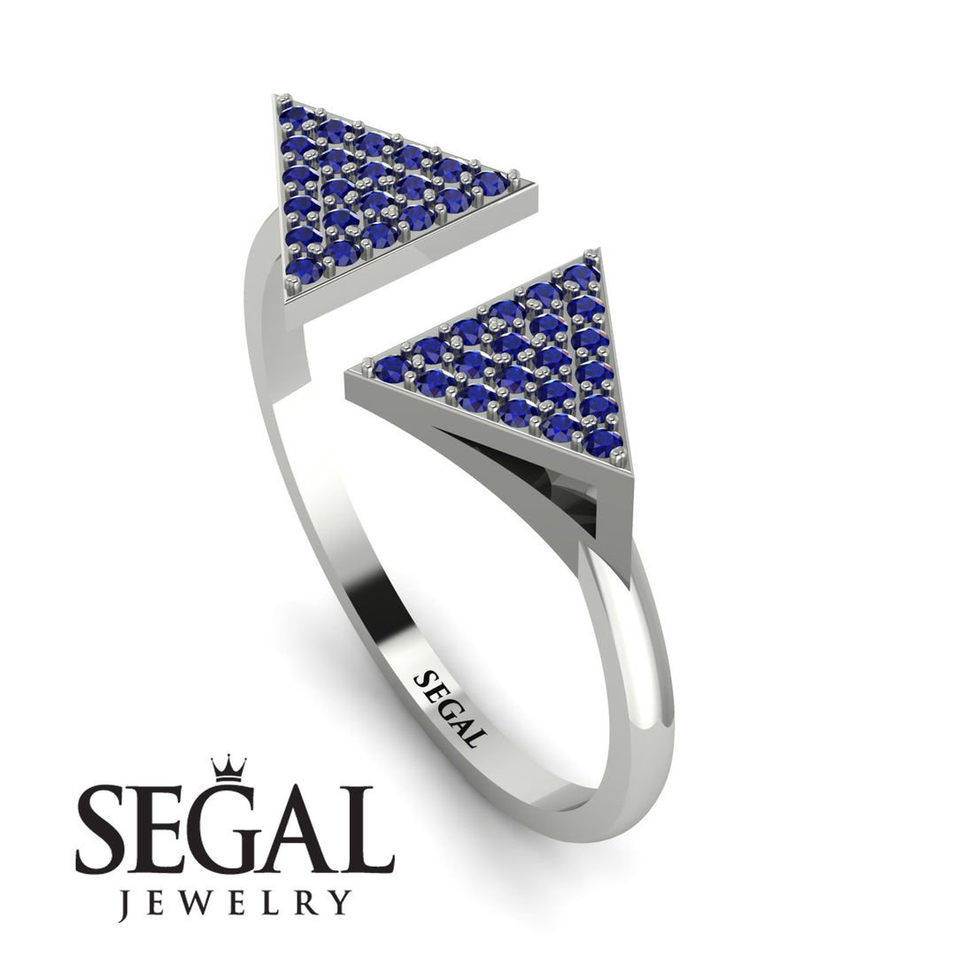 Triangle Open Sapphire Ring - Hope No. 15