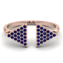 Triangle Open Sapphire Ring - Hope No. 14 image 1