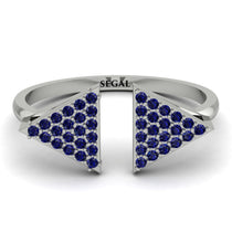 Triangle Open Sapphire Ring - Hope No. 15 image 1