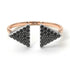 Two Tones Triangle Open Black Diamond Ring - Hope No. 21 image 1