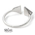 Triangle Open Black Diamond Ring - Hope No. 9