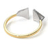 Two Tones Triangle Open Black Diamond Ring - Hope No. 20 image 7