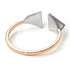 Two Tones Triangle Open Black Diamond Ring - Hope No. 21