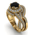 Unique Black Diamond Halo Bridal Set - Jessica No. 7 image 1