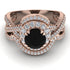 Unique Black Diamond Halo Bridal Set - Jessica No. 8 image 2
