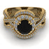 Unique Black Diamond Halo Bridal Set - Jessica No. 7 image 2