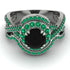 Unique Black Diamond Halo Bridal Set - Jessica No. 24 image 2