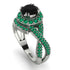 Unique Black Diamond Halo Engagement Ring - Jessica No. 24