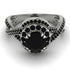Unique Black Diamond Halo Engagement Ring - Jessica No. 39