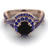 Unique Black Diamond Halo Engagement Ring - Jessica No. 68