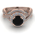 Unique Black Diamond Halo Engagement Ring - Jessica No. 8 image 2