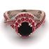 Unique Black Diamond Halo Engagement Ring - Jessica No. 53 image 2