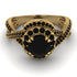Unique Black Diamond Halo Engagement Ring - Jessica No. 37