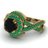 Unique Black Diamond Halo Engagement Ring - Jessica No. 22 image 3