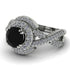 Unique Black Diamond Halo Engagement Ring - Jessica No. 9