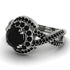 Unique Black Diamond Halo Engagement Ring - Jessica No. 39