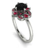 Unique Bloom Halo Black Diamond Ring - Amanda No. 54 image 1