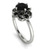 Unique Bloom Halo Black Diamond Ring - Amanda No. 39 image 1