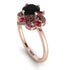 Unique Bloom Halo Black Diamond Ring - Amanda No. 53 image 1