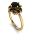 Unique Bloom Halo Black Diamond Ring - Amanda No. 37