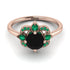 Unique Bloom Halo Black Diamond Ring - Amanda No. 23 image 2