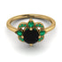 Unique Bloom Halo Black Diamond Ring - Amanda No. 22 image 2
