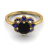 Unique Bloom Halo Black Diamond Ring - Amanda No. 67 image 2
