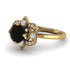 Unique Bloom Halo Black Diamond Ring - Amanda No. 7 image 3