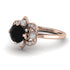 Unique Bloom Halo Black Diamond Ring - Amanda No. 8 image 3