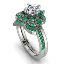 Unique Bloom Halo Diamond Bridal Set - Amanda No. 18 image 1