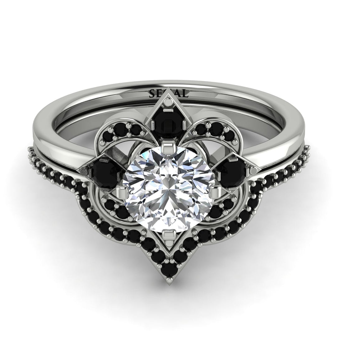 Unique Bloom Halo Diamond Bridal Set - Amanda No. 33