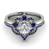 Unique Bloom Halo Diamond Bridal Set - Amanda No. 63 image 2