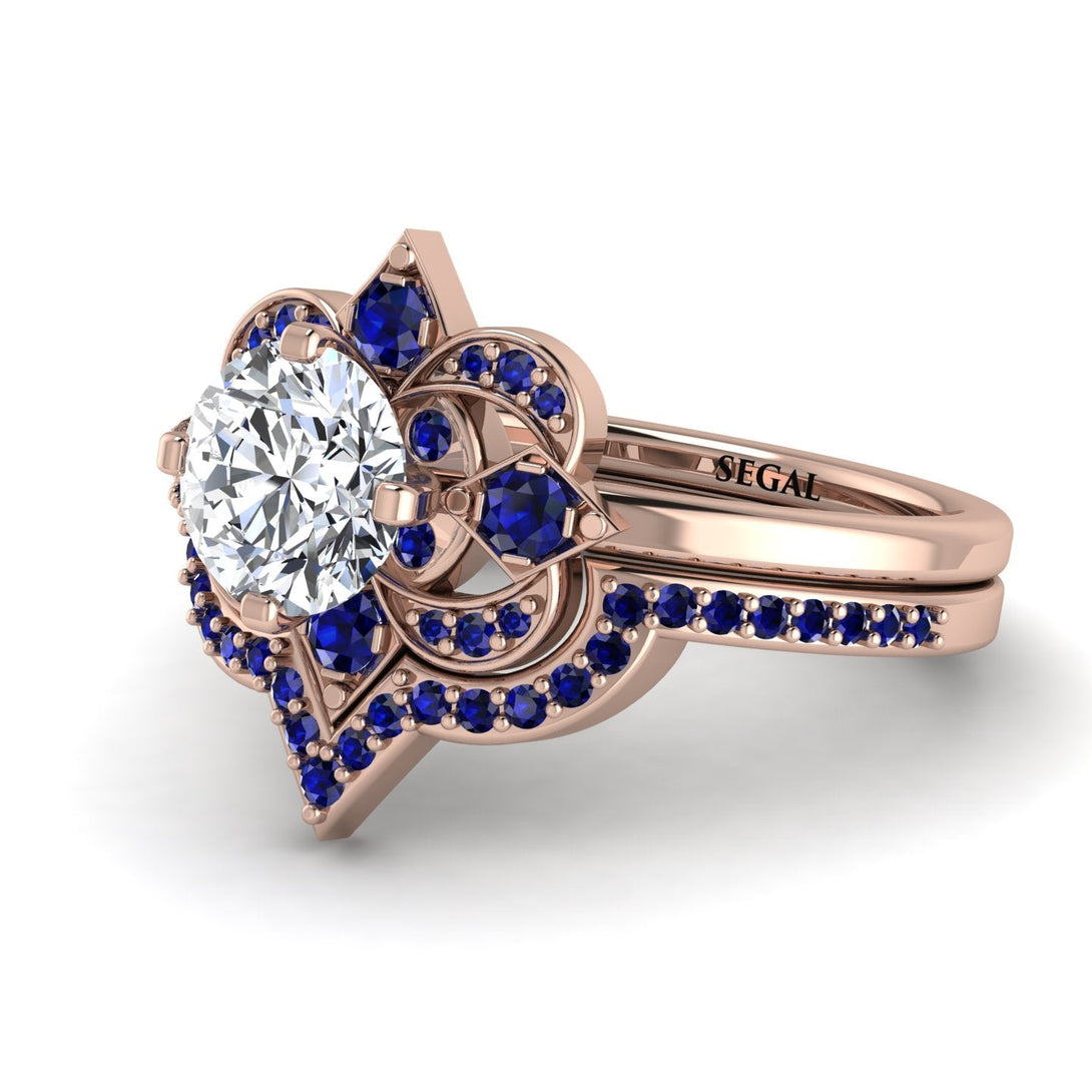 Unique Bloom Halo Diamond Bridal Set - Amanda No. 62