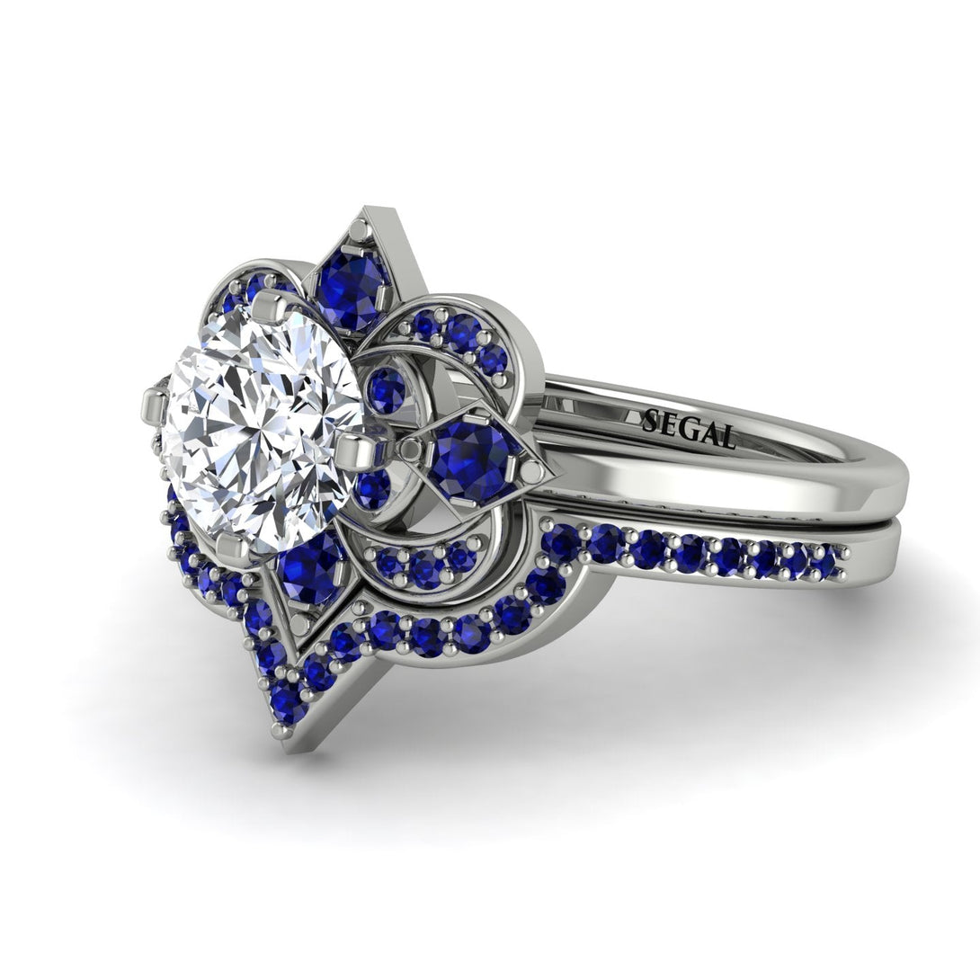 Unique Bloom Halo Diamond Bridal Set - Amanda No. 63