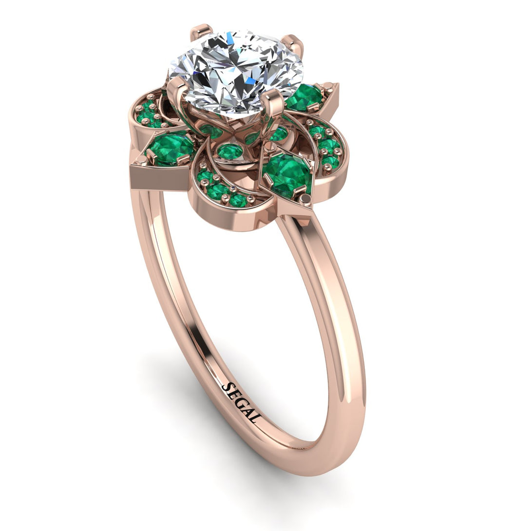 Unique Bloom Halo Diamond Ring - Amanda No. 17