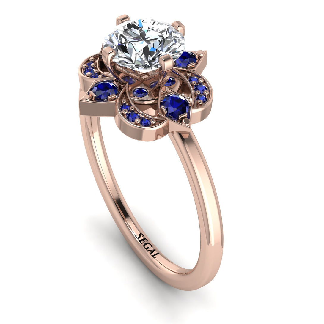 Unique Bloom Halo Diamond Ring - Amanda No. 62