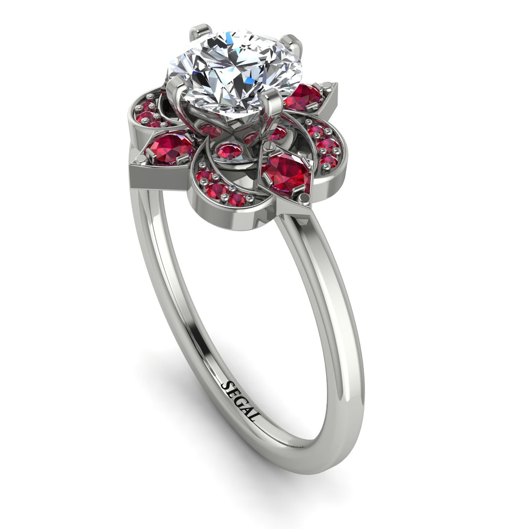 Unique Bloom Halo Diamond Ring - Amanda No. 48