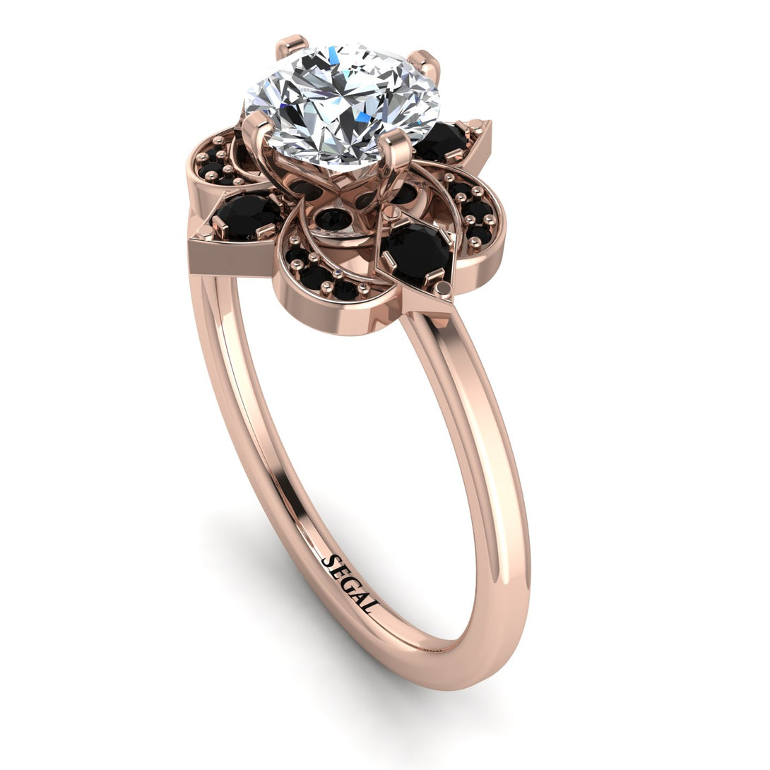 Unique Bloom Halo Diamond Ring - Amanda No. 32
