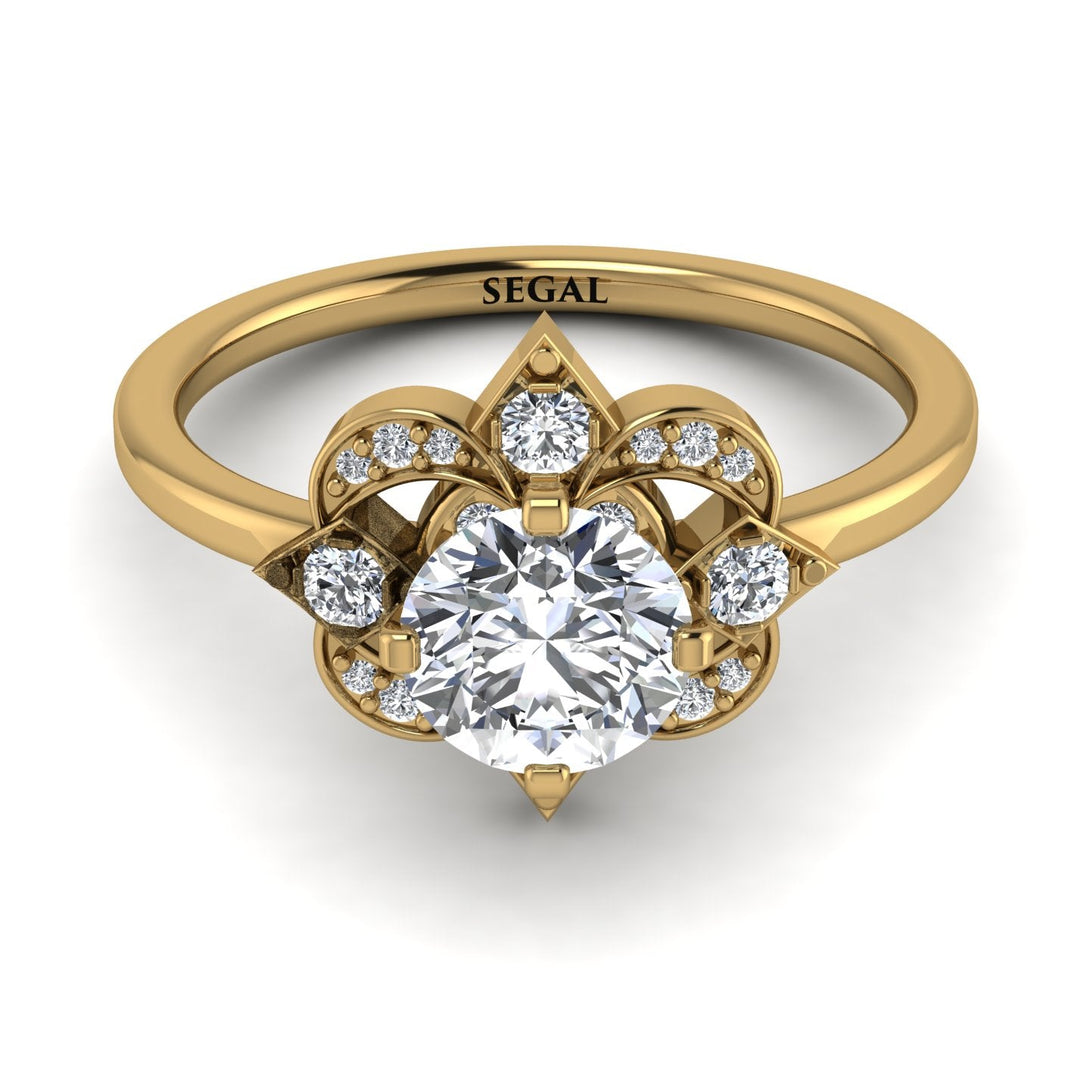 Unique Bloom Halo Diamond Ring - Amanda No. 1