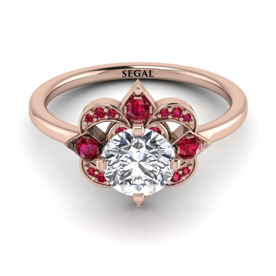 Unique Bloom Halo Diamond Ring - Amanda No. 47