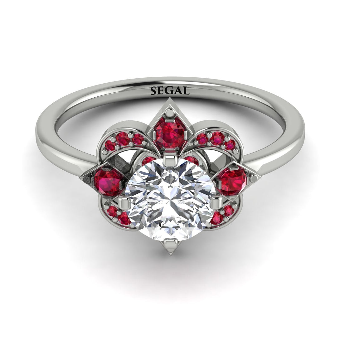 Unique Bloom Halo Diamond Ring - Amanda No. 48