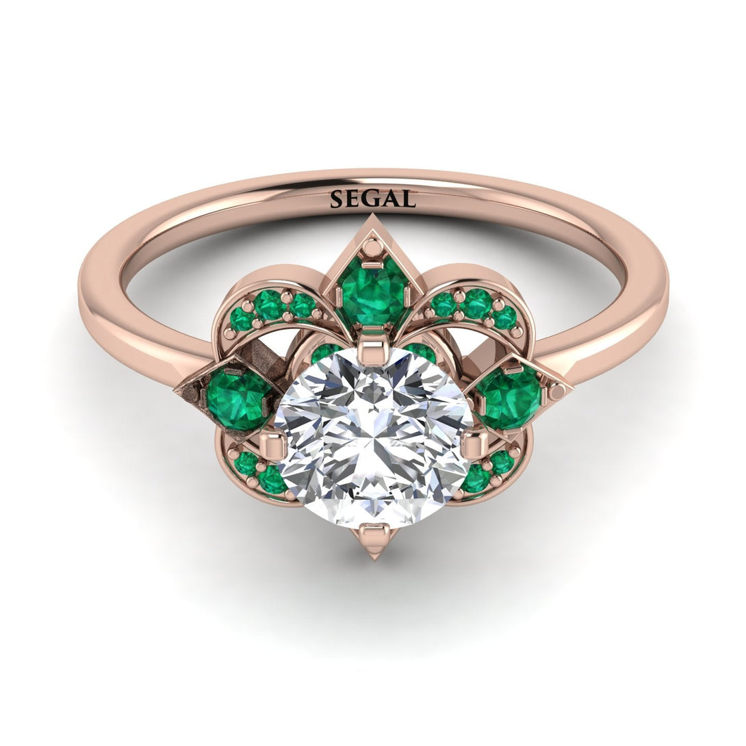 Unique Bloom Halo Diamond Ring - Amanda No. 17