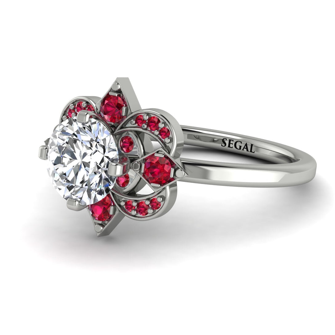 Unique Bloom Halo Diamond Ring - Amanda No. 48