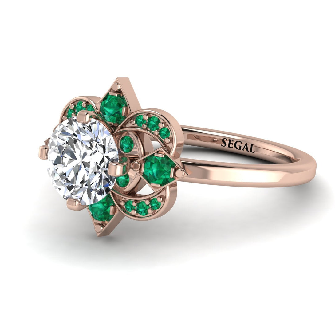Unique Bloom Halo Diamond Ring - Amanda No. 17
