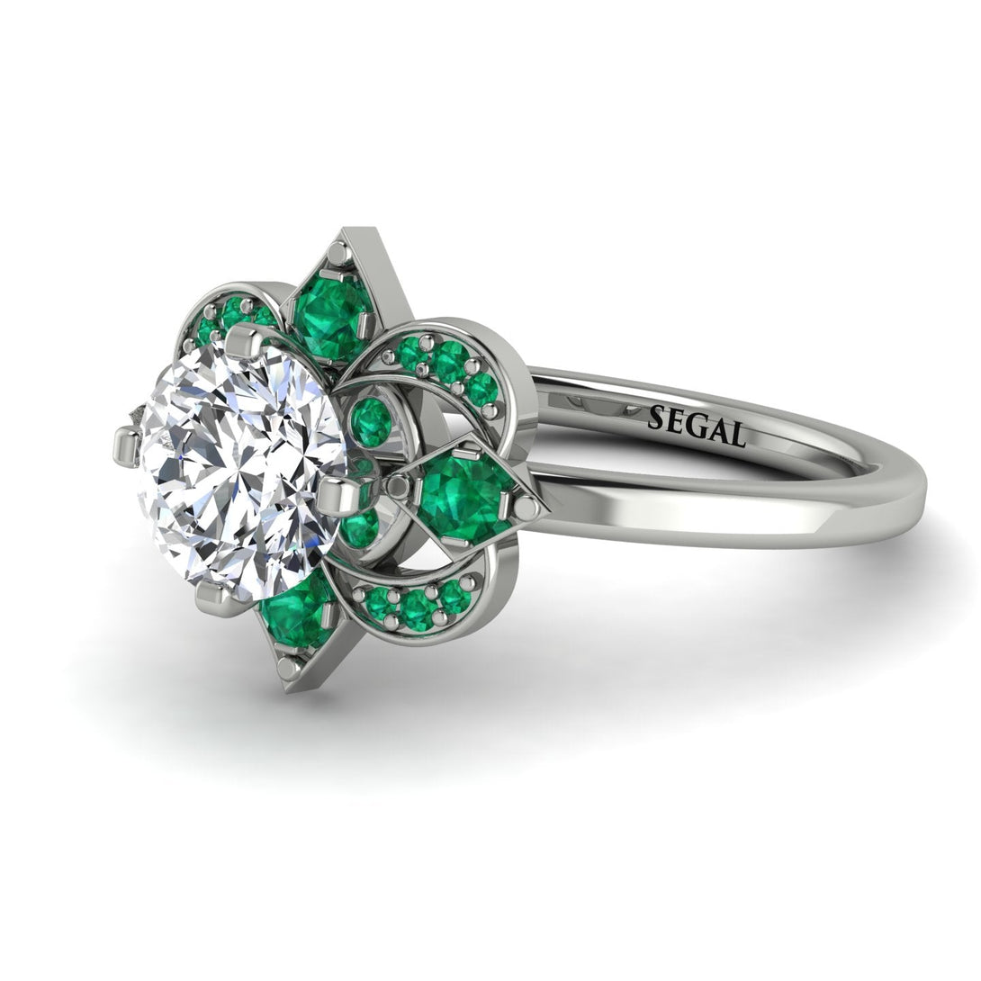 Unique Bloom Halo Diamond Ring - Amanda No. 18